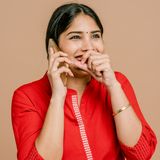 Meera Patel asking about a project on WhatsApp
